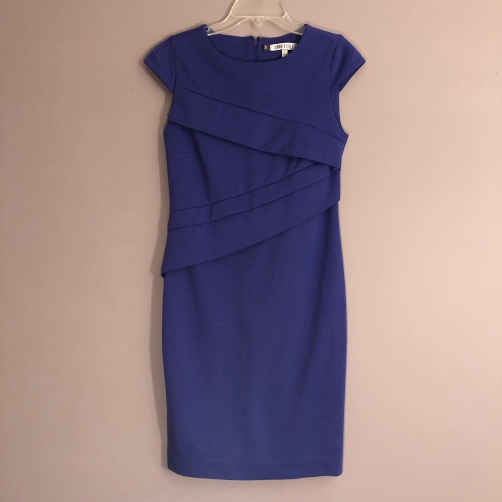 Jennifer Lopez Dress Bodycon Blue Stretchy 2